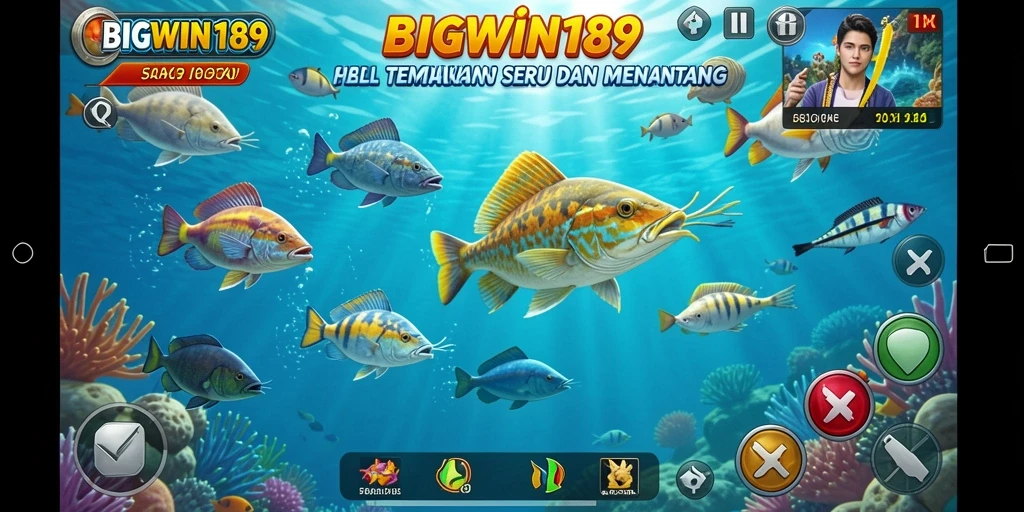 Tampilan gameplay seru dalam BIGWIN189 saat menembak ikan.