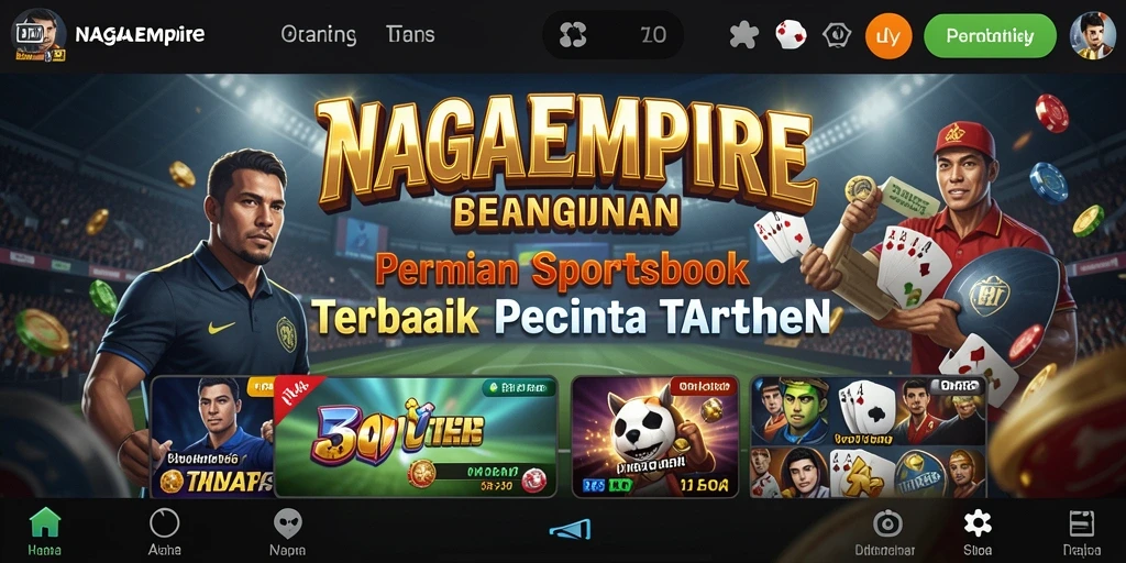 Screenshot gameplay NAGAEMPIRE menampilkan berbagai taruhan olahraga yang tersedia.