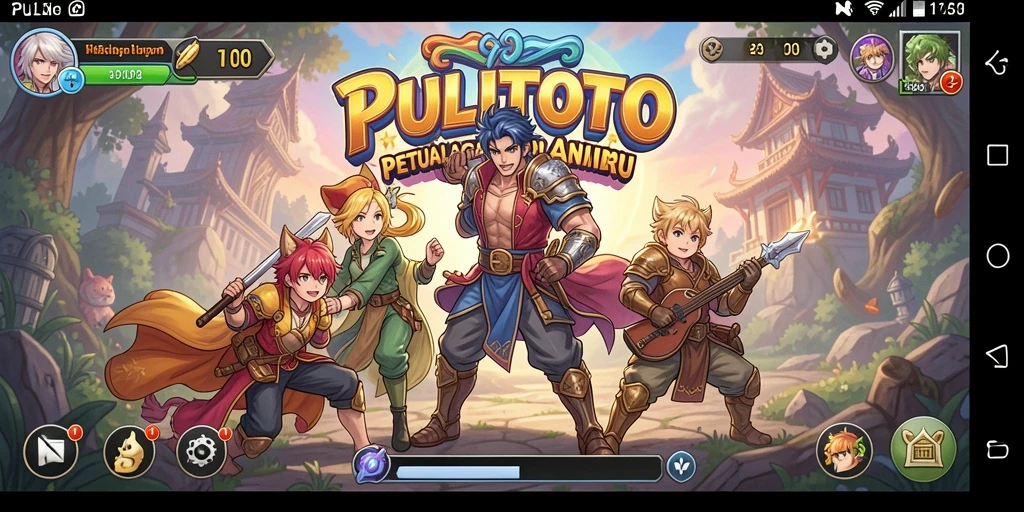 Tampilan aksi seru dalam gameplay PULITOTO yang penuh dengan karakter anime.